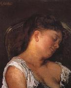 Gustave Courbet Sleeping woman Sweden oil painting artist